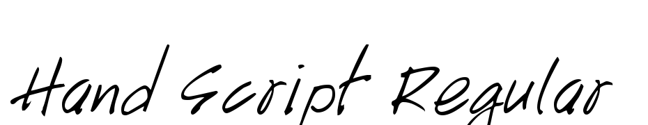 Hand Script Regular cкачати шрифт безкоштовно